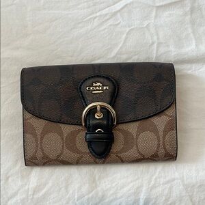 Coach Signature Leather Buckle Wallet